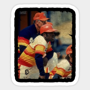 Bill Virdon and Joe Morgan in Houston Astros Sticker